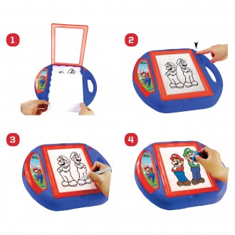 Kreslící projektor Super Mario se šablonami a razítky