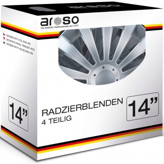 Ozdobné kryty kol / poklice 14 palců - Meridian - sada 4ks