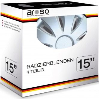 Ozdobné kryty kol / poklice 15 palců - Aura - sada 4ks