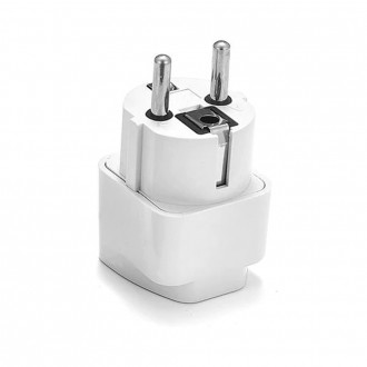 Adaptér WD-9, UK/US do EU Schuko 230V, bílá