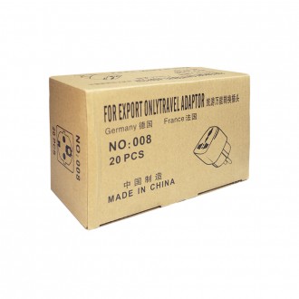 Adaptér WD-9, UK/US do EU Schuko 230V, bílá