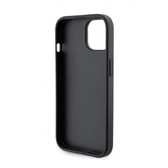 Guess PU Grip Stand 4G Strass Triangle Metal Logo Zadní Kryt pro iPhone 15