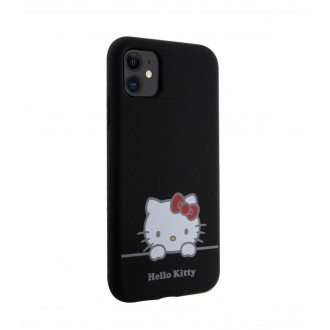 Hello Kitty Liquid Silicone Daydreaming Logo Zadní Kryt pro iPhone 11, černá