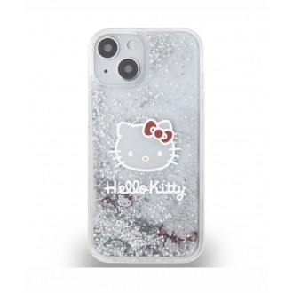 Hello Kitty Liquid Glitter Electroplating Head Logo Zadní Kryt pro iPhone 12/12 Pro, průhledná