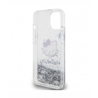 Hello Kitty Liquid Glitter Electroplating Head Logo Zadní Kryt pro iPhone 12/12 Pro, průhledná