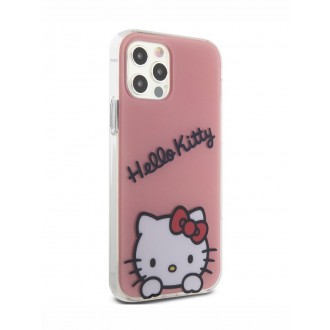 Hello Kitty IML Daydreaming Logo Zadní Kryt pro iPhone 12/12 Pro, růžová