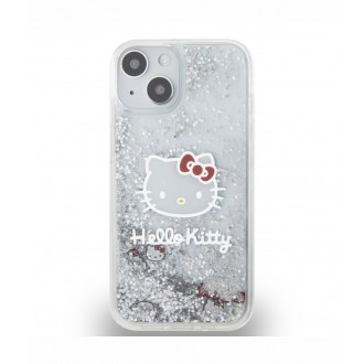 Hello Kitty Liquid Glitter Electroplating Head Logo Zadní Kryt pro iPhone 13, průhledná