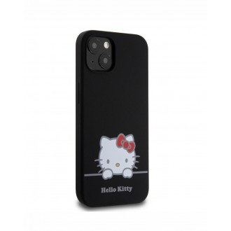 Hello Kitty Liquid Silicone Daydreaming Logo Zadní Kryt pro iPhone 13, černá