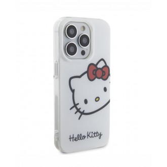 Hello Kitty IML Head Logo Zadní Kryt pro iPhone 13 Pro, bílá