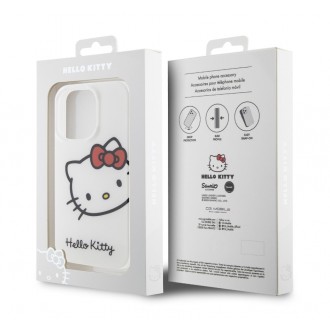 Hello Kitty IML Head Logo Zadní Kryt pro iPhone 13 Pro, bílá