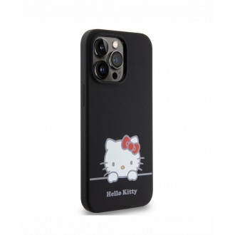 Hello Kitty Liquid Silicone Daydreaming Logo Zadní Kryt pro iPhone 13 Pro, černá