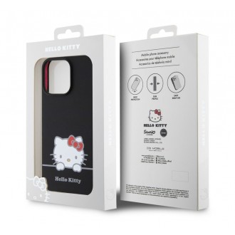 Hello Kitty Liquid Silicone Daydreaming Logo Zadní Kryt pro iPhone 13 Pro, černá