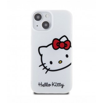 Hello Kitty IML Head Logo Zadní Kryt pro iPhone 15, bílá