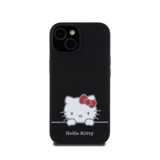 Hello Kitty Liquid Silicone Daydreaming Logo Zadní Kryt pro iPhone 15, černá