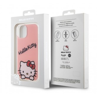 Hello Kitty IML Daydreaming Logo Zadní Kryt pro iPhone 15, růžová