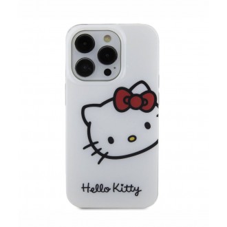 Hello Kitty IML Head Logo Zadní Kryt pro iPhone 15 Pro, bílá