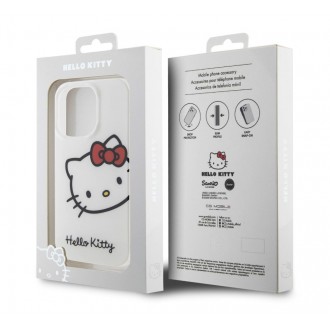 Hello Kitty IML Head Logo Zadní Kryt pro iPhone 15 Pro, bílá
