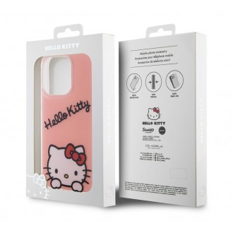Hello Kitty IML Daydreaming Logo Zadní Kryt pro iPhone 15 Pro, růžová