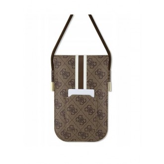 Guess 4G Stripes Phone Bag, hnědá