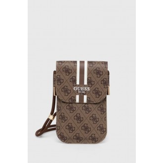 Guess 4G Stripes Phone Bag, hnědá