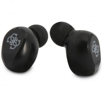 Guess True Wireless Classic Logo BT5.0 5H Stereo Earphones, černá