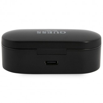 Guess True Wireless Classic Logo BT5.0 5H Stereo Earphones, černá