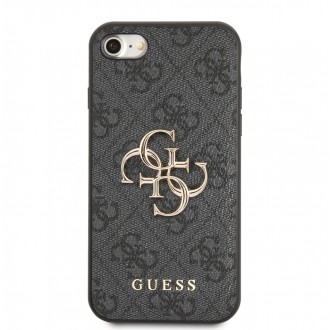 Guess PU 4G Metal Logo Zadní Kryt pro iPhone 7/8/SE2020/SE2022, šedá