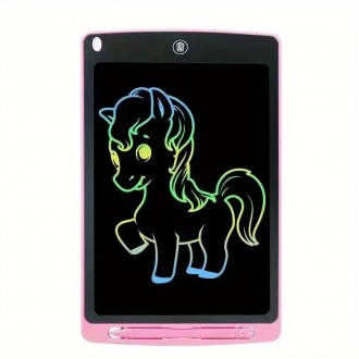 DeTech Dětská kreslící podložka - Kids LCD Drawing board K9, 10", - růžová
