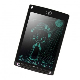 DeTech Dětská kreslící podložka - Kids LCD Drawing board K8, 8.5", - černá