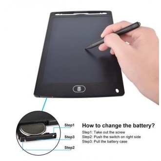 DeTech Dětská kreslící podložka - Kids LCD Drawing board K8, 8.5", - černá