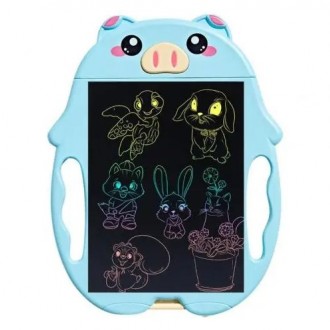 DeTech Dětská kreslící podložka - Kids LCD Drawing board K2, 9", - modrá
