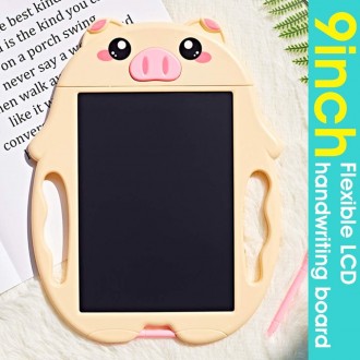 DeTech Dětská kreslící podložka - Kids LCD Drawing board K2, 9", - žlutá