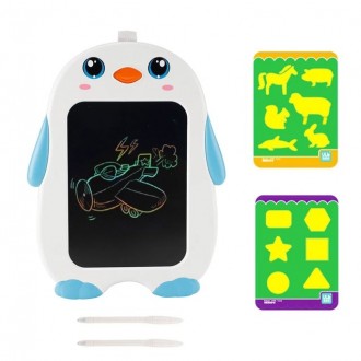 DeTech Dětská kreslící podložka - Kids LCD Drawing board K1, 9", - modrá