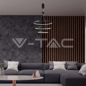 V-TAC LED svítidlo závěsné 46W 3000K VT-7924-B Černé tělo VT-7924-B