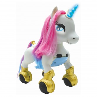 Můj chytrý robotický Jednorožec, tanec, chůze, pohyby, dotykové senzory