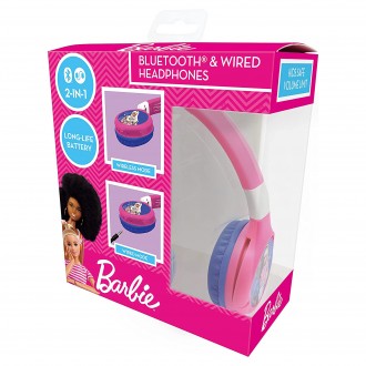 Skládací bezdrátová sluchátka Barbie