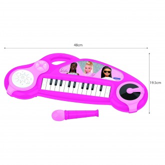 Elektronické klávesy s mikrofonem Barbie - 22 kláves