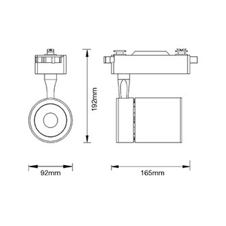 Kolejnicové LED svítidlo  35W-3100Lm-V-TAC-VT-4536B Barevná teplota (К): Studená bílá 6400K VT-4536