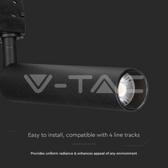 V-TAC LED Lištové svítidlo 7W-700Lm-SAMSUNG Chip-černé Barevná teplota (К): Teplá bílá 3000K VT-407