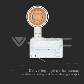 V-TAC LED kolejnicové TRACK svítidlo 15W-1500 lm-bílé-VT-415 Barevná teplota (К): Teplá bílá 3000K VT-415