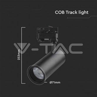 V-TAC 30W LED Koljnicové svitídlo 3v1-SKU8078 | VT-47030-černé VT-47030