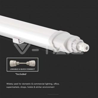 V-TAC Vodotěsná LED lampa L-SERIES 1200mm 36W 4000K Propojitelná 23083