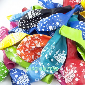 Mix Happy Birthday Party BALLOONS Latex