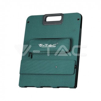 V-TAC přenosný skládací solární panel160W-9,08A-17,6V-čérný 11566