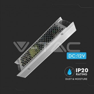 V-TAC Napájecí adaptér pro LED pásky 120W-10A-12V-IP20-kovový VT-20122