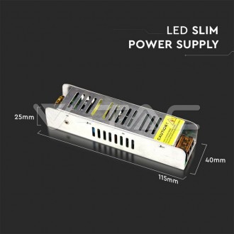 V-TAC Napájecí adaptér pro LED pásky 25W-10A-12V-IP20-kovový VT-20026
