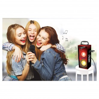 Přenosný reproduktor The Voice s mikrofonem a světelnými efekty