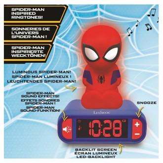 Dětský budík Spider-Man s nočním světlením