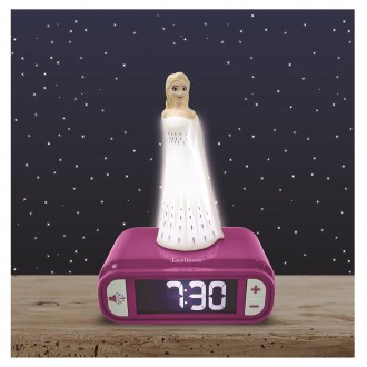 Dětský budík Disney Frozen Elsa s nočním osvětlením