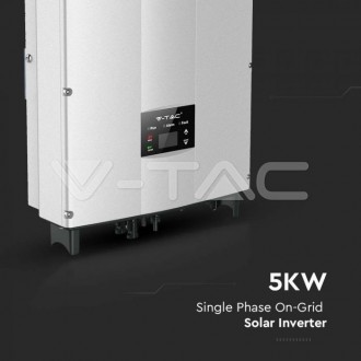 V-TAC 5kW on-grid solární invertor LCD displej jednofázový 10 let záruka IP65 VT-6605110